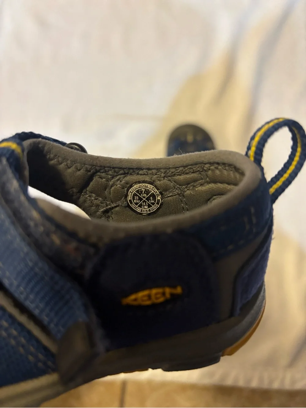 Keen Boys Navy Blue and Yellow Closed-Toe Sandals